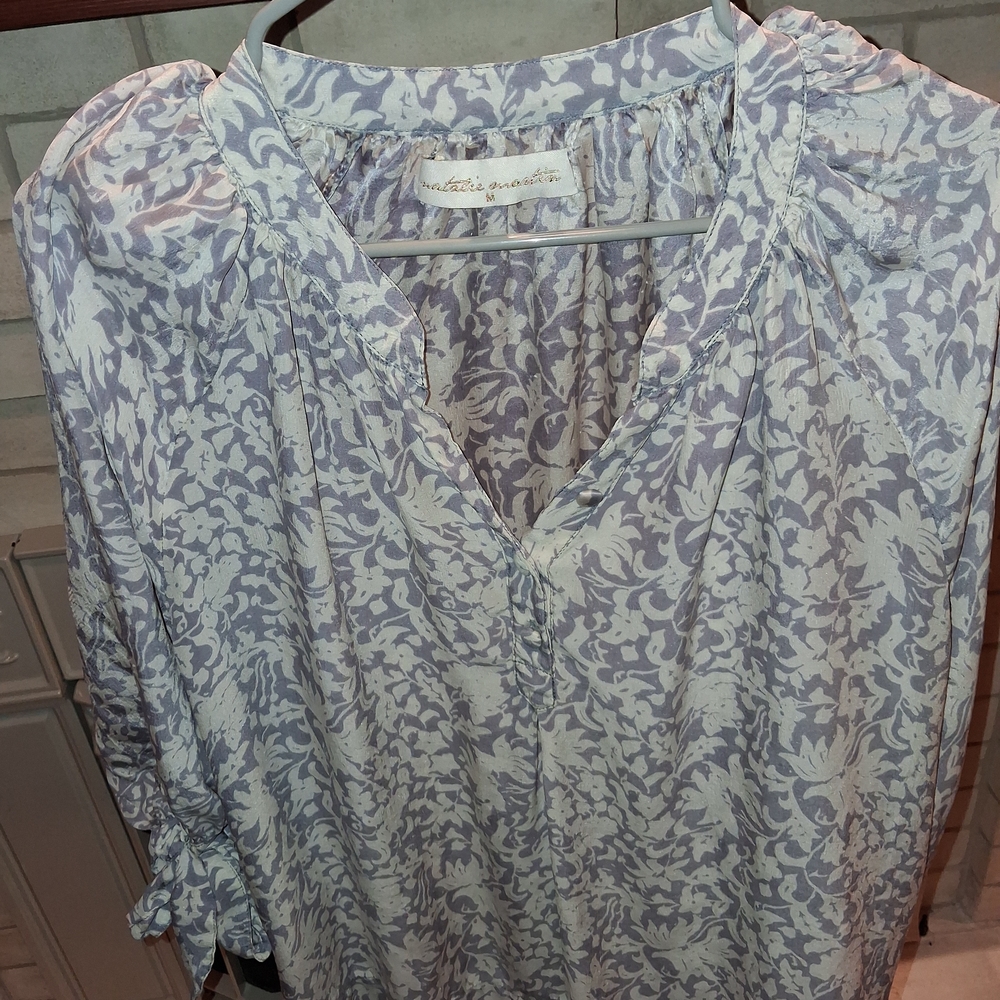 Natalie Martin Renata Silk Floral Print Blouse - Size M